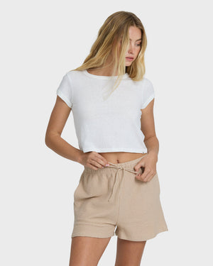 Billabong Maya Knit Shorts-Oatmeal— Alternate View