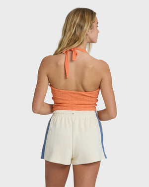Billabong Classic Feels Fleece Shorts-White Cap— Alternate View