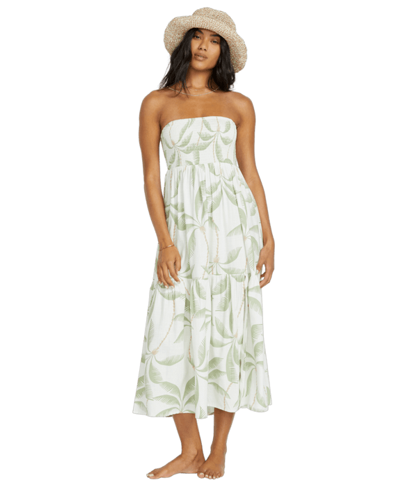 Billabong Tropical Haze Dress-Salt Crystal