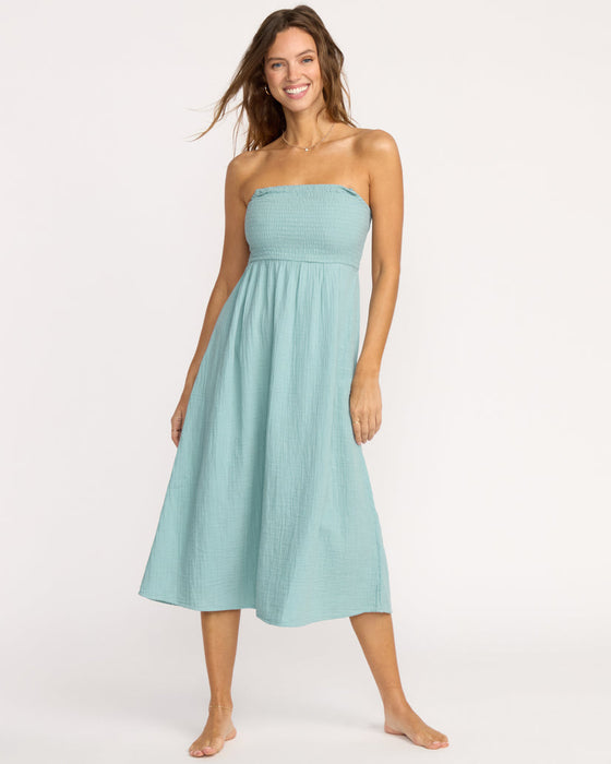 Billabong Off The Coast Dress-Blue Fog