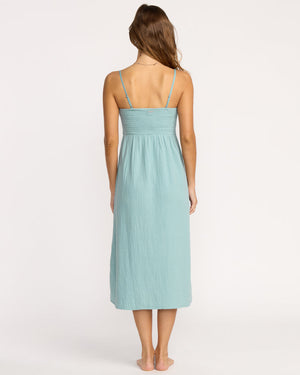 Billabong Off The Coast Dress-Blue Fog