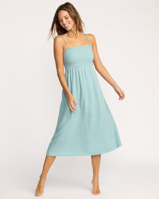 Billabong Off The Coast Dress-Blue Fog