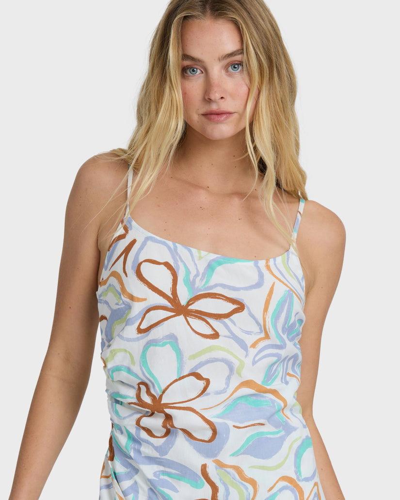 Billabong By Your Side Mini Dress-White Multi