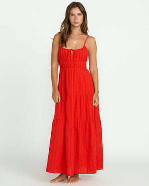 Billabong Red Aloha Maxi Dress-Red Aloha