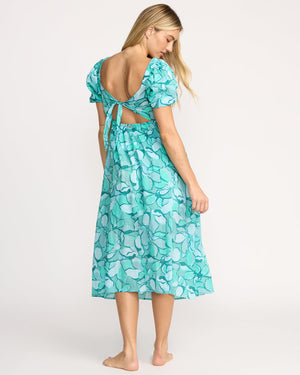 Billabong Go Coastal Midi Dress-Blue Bird