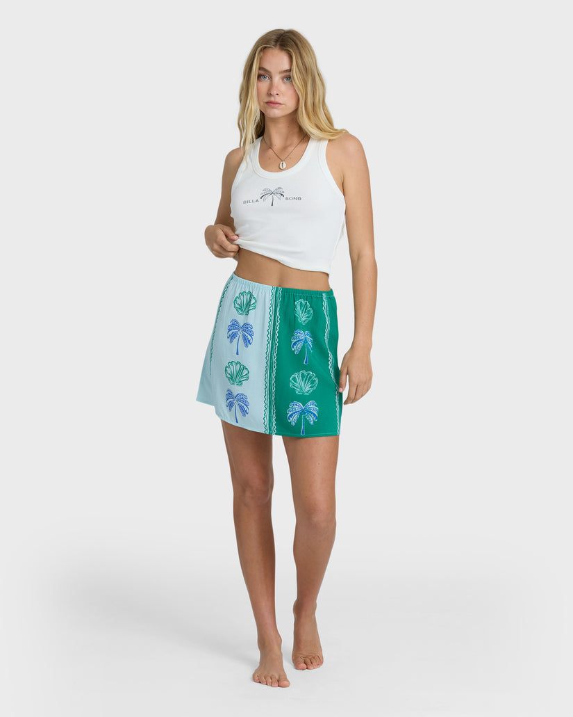 Billabong Vacay Dreams Skirt-Pool Blue