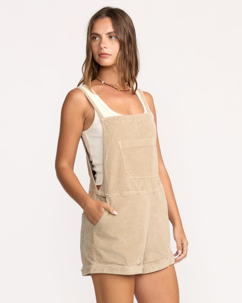 Billabong Wild Pursuit Cord Romper-Cobblestone