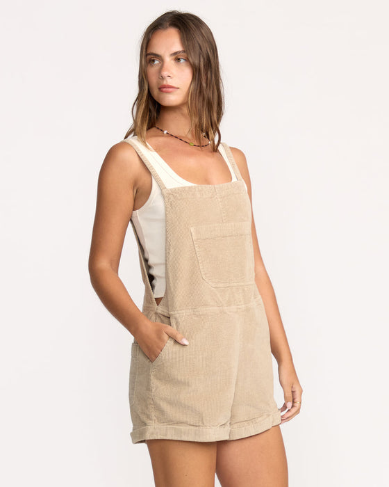 Billabong Wild Pursuit Cord Romper-Cobblestone