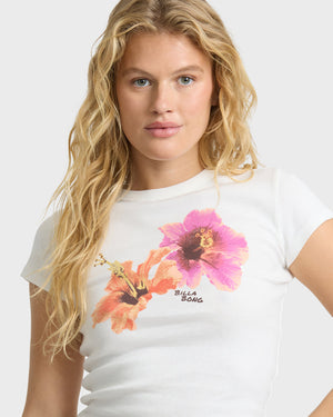 Billabong Cool Girls Only Tee-Salt Crystal— Alternate View