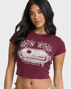 Billabong Catch Some Sun Tee-Red Dahlia