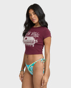 Billabong Catch Some Sun Tee-Red Dahlia