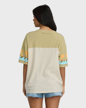 Billabong Split Palm Tee-White Cap