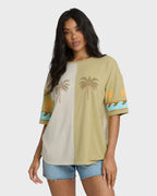 Billabong Split Palm Tee-White Cap