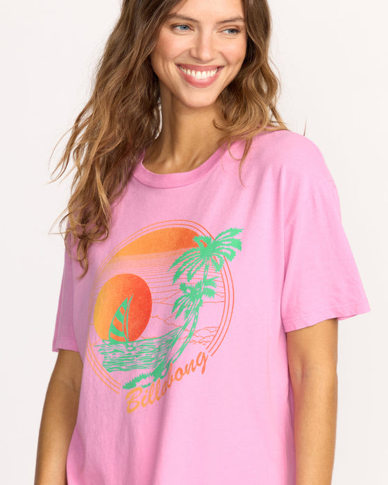 Billabong Bright New Day Tee-Bright Rose