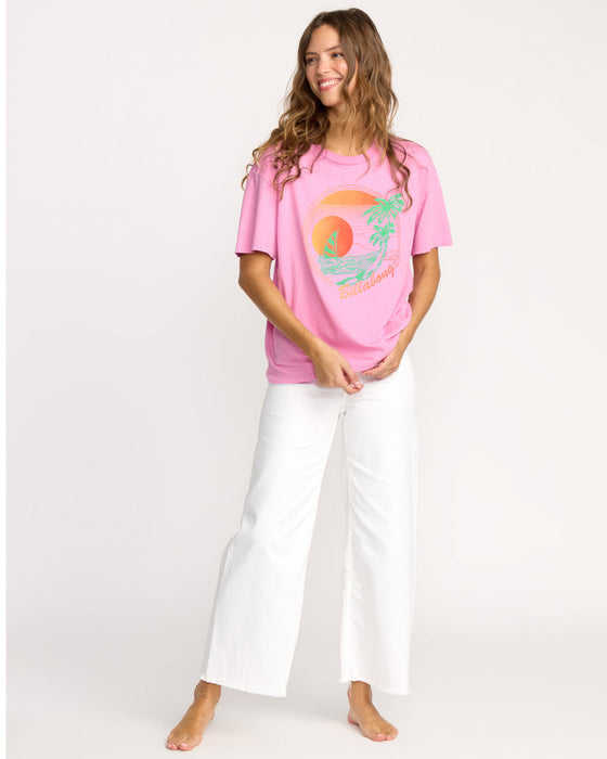 Billabong Bright New Day Tee-Bright Rose