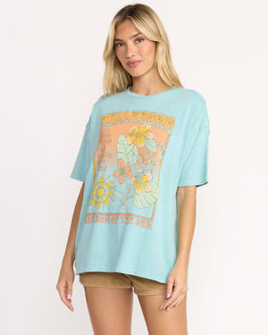 Billabong Daylight Blooms Tee-Misty Blue