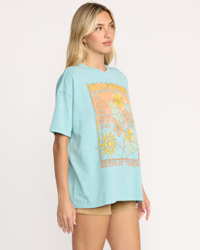 Billabong Daylight Blooms Tee-Misty Blue