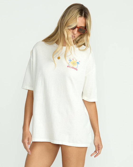 Billabong Hot Haze Tee-Salt Crystal