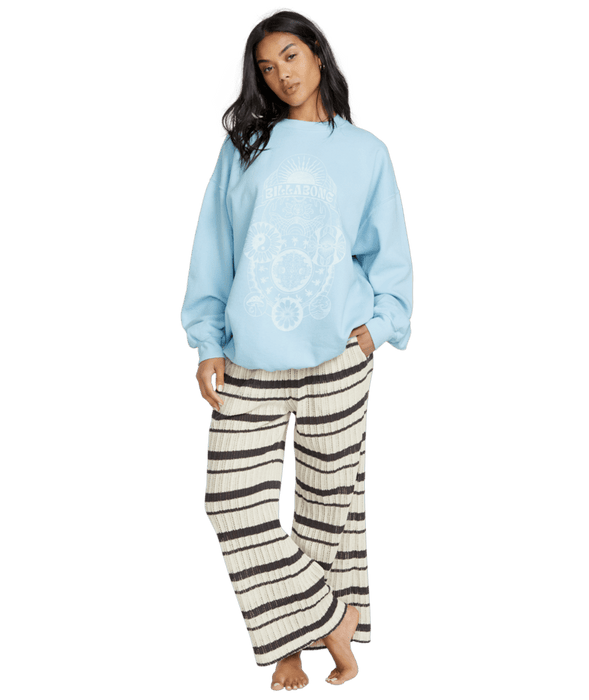 Billabong Ride In Crew Sweatshirt-Washed Chambray