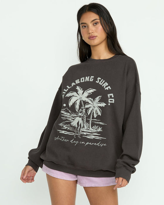 Billabong Ride In Crew Sweatshirt-Black Sands