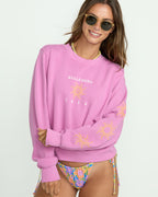 Billabong From Paradise Crew Sweatshirt-Rose