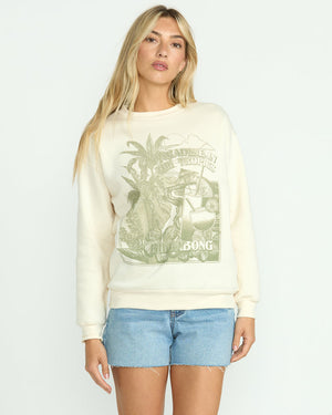Billabong Paradise Awaits Crew Sweatshirt-Whitecap