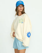 Billabong Water Signs Kendal Crew Sweatshirt-White Cap