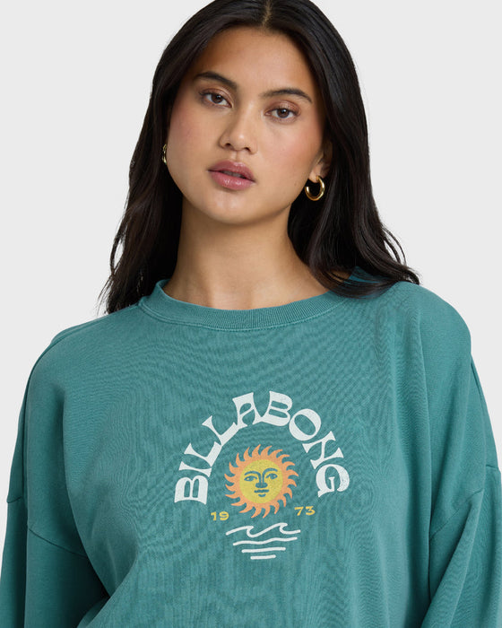 Billabong Echo Crew Sweatshirt-Bay Blue