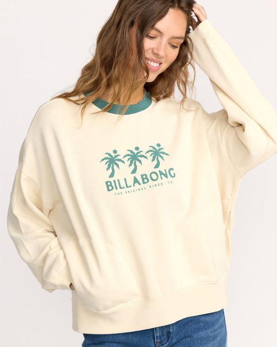 Billabong Triple Palms Crew Sweatshirt-Whitecap