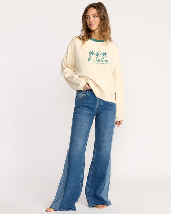 Billabong Triple Palms Crew Sweatshirt-Whitecap