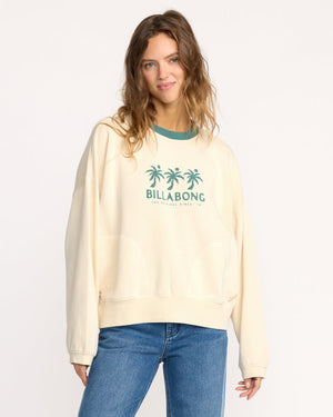 Billabong Triple Palms Crew Sweatshirt-White Cap