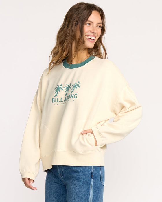 Billabong Triple Palms Crew Sweatshirt-Whitecap