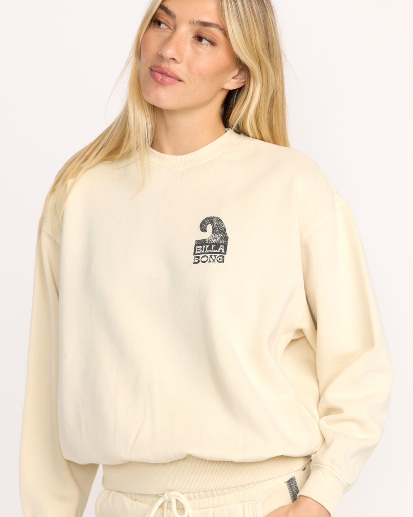 Billabong Sun Wave Livin Kendal Crew Sweatshirt-Whitecap