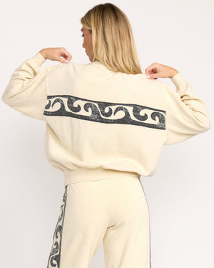 Billabong Sun Wave Livin Kendal Crew Sweatshirt-Whitecap