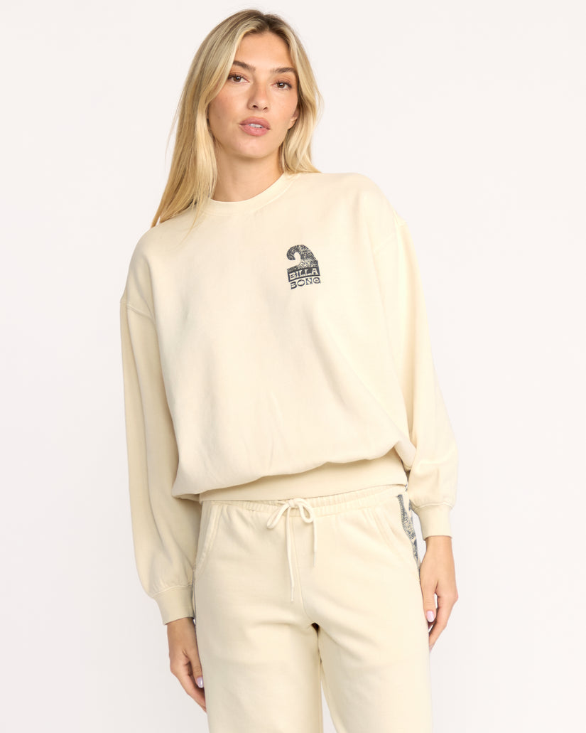 Billabong Sun Wave Livin Kendal Crew Sweatshirt-Whitecap