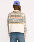 Billabong Rock Jetty Mock Neck Zip  Sweatshirt-Whitecap