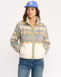 Billabong Rock Jetty Mock Neck Zip  Sweatshirt-Whitecap