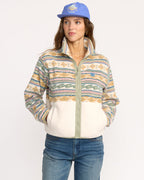 Billabong Rock Jetty Mock Neck Zip  Sweatshirt-Whitecap