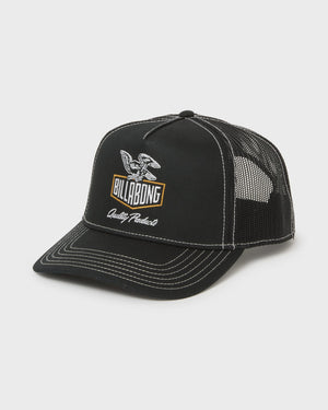 Billabong Peaked Trucker Hat-Black