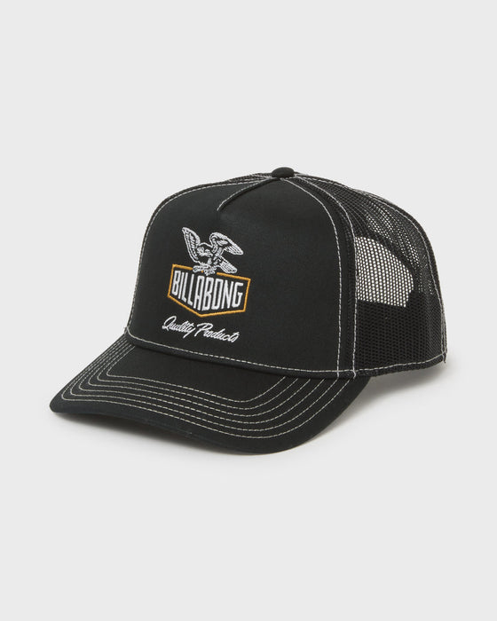 Billabong Peaked Trucker Hat-Black