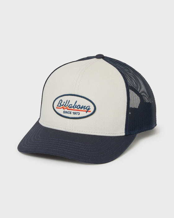 Billabong Walled Trucker Hat-Navy/White