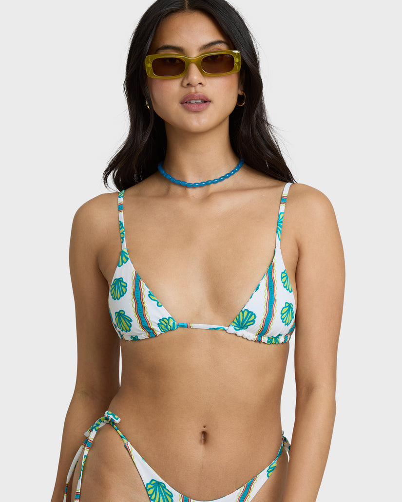 Billabong Salty Waves Rev Mini Slide Tri Top-Salt Crystal