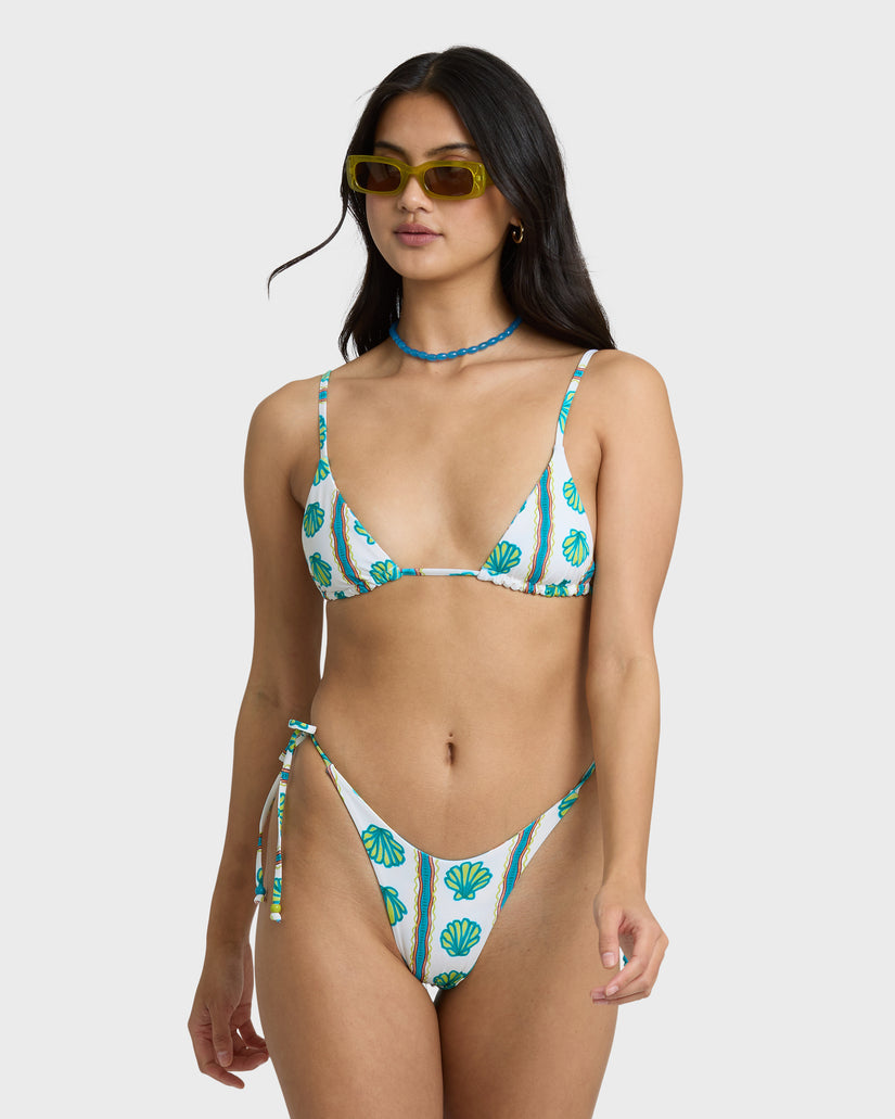 Billabong Salty Waves Rev Mini Slide Tri Top-Salt Crystal