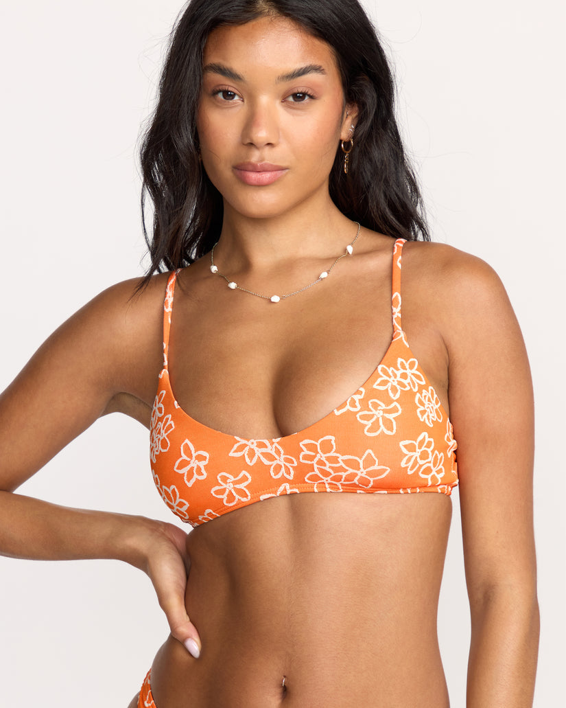 Billabong Josie Have It All V Bralette Top-Orange Pop