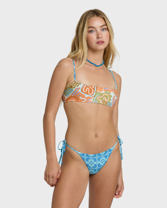 Billabong Le Surf Tie Side Maya Bottom-Orange Multi
