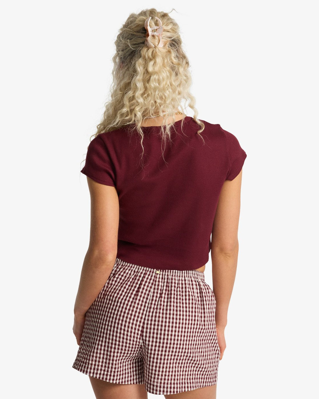 Billabong Sun Fade Printed Shorts-Red Dahlia