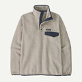 Patagonia LW Synch Snap-T P/O Jacket-Oatmeal Heather w/Smolder Blue