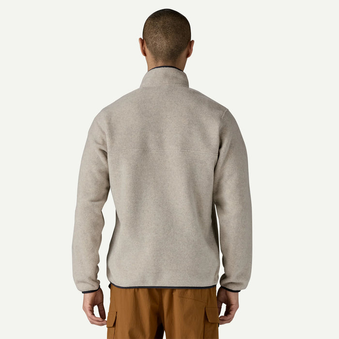 Patagonia LW Synch Snap-T P/O Jacket-Oatmeal Heather w/Smolder Blue