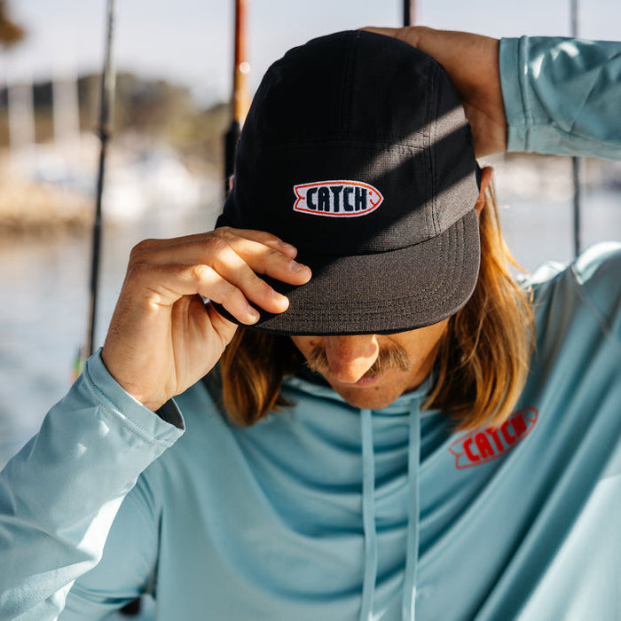 Catch Surf Happy Fish Performance Camper Hat-Black
