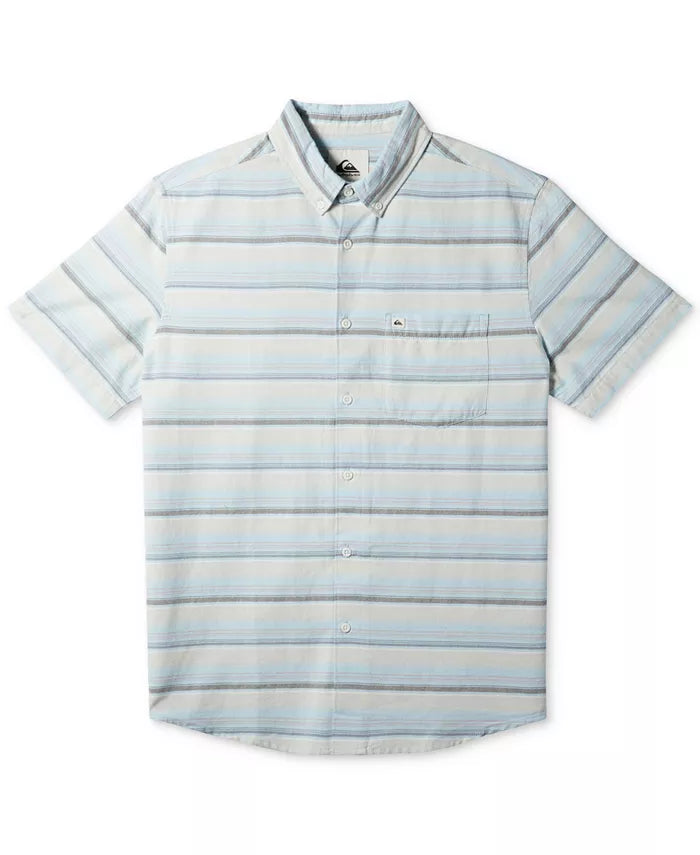 Quiksilver Youth Oxford Stripe Classic S/S Shirt-Grey Violet
